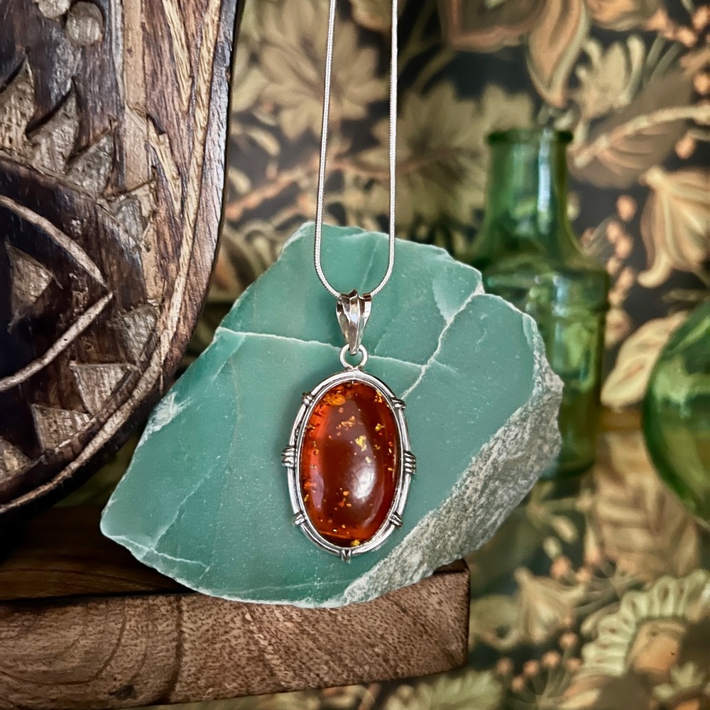 Large Amber Pendant